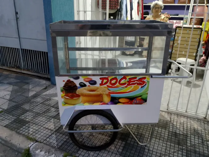 Carrinho de mão para doces