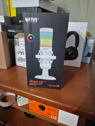 Microfone Gamer Marvo Blast60 Branco