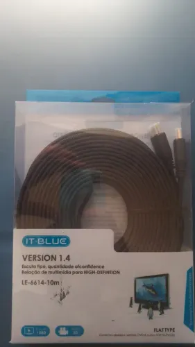 CABO HDMI IT-BLUE VERSION 1.4, 10M DE COMPRIMENTO NOVO LACRADO FRETE GRÁTIS PARA MACEIÓ