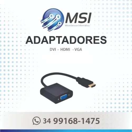 adaptador HDMI, VGA, USB, DVI