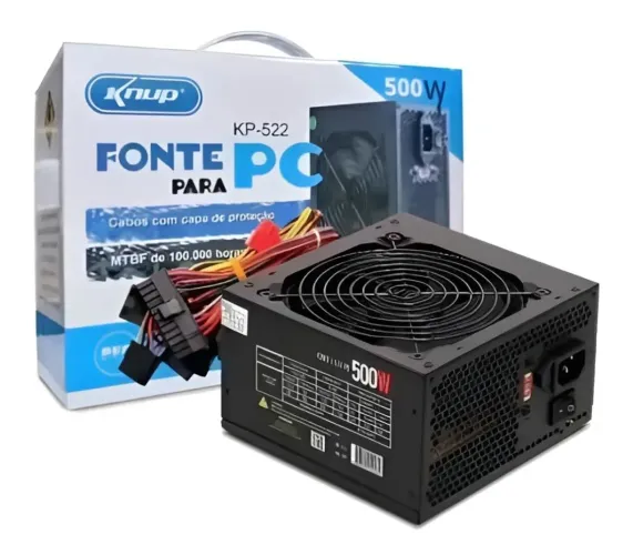 Fonte para PC Knup KP552 500w preta