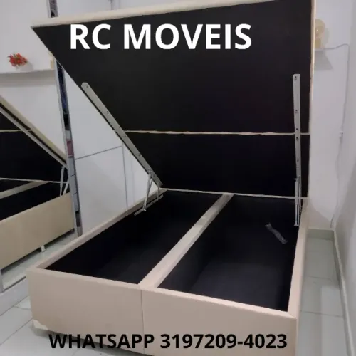 Cama Box Baú Casal Bipartido 1.38x1.88 - Espaço, Durabilidade e Conforto