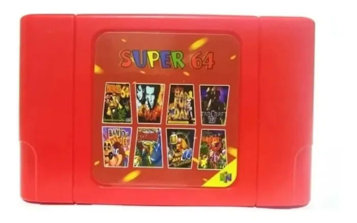 Cartucho Fita Nintendo 64 com 340 jogos um só cartucho só os clássicos-Novo lacrado