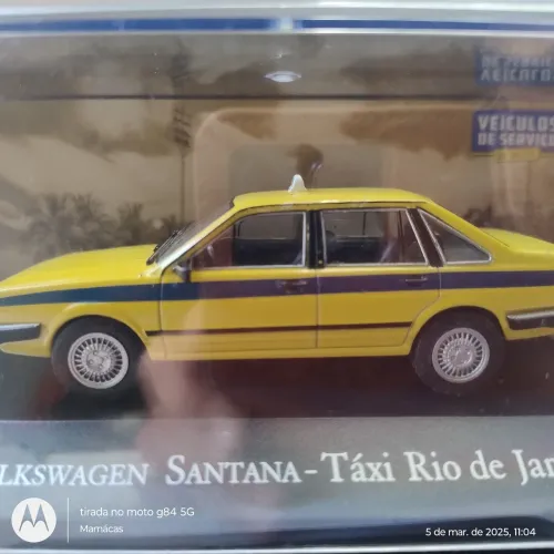 Coleção veículos de serviço nr 06, VW Santana Táxi Rio de Janeiro - Miniatura