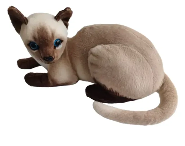 Gato Siamês de Pelúcia realista