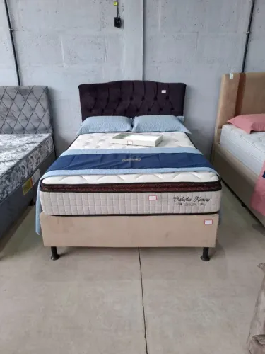 Cama Box Casal + Colchao Molas Ensacadas