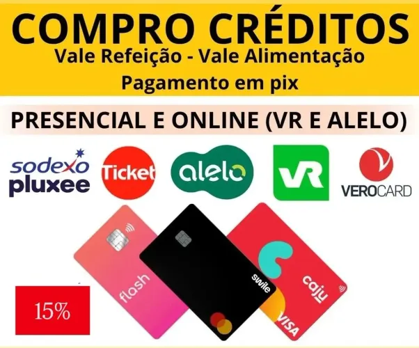 Compramos Vale VR taxa 15% VA