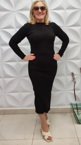 Vestido Tricô Feminino - Elegância e Conforto no Inverno