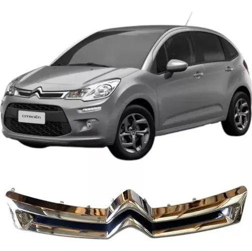 Grade Cromada Para-choque Dianteiro Citroen C3  *7