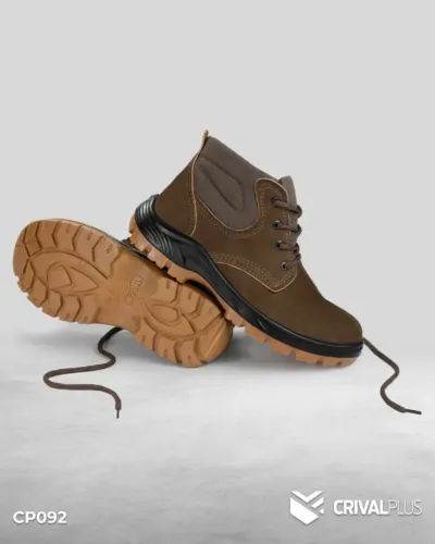 Botina 3 Gomos Bidensidade Nobuck Café PVC Crival