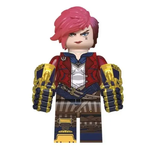 Personagem Vi Arcane LOL League of Legends estilo Lego