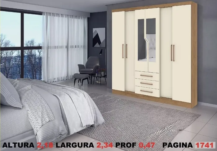 Guarda-roupa espaçoso casal 