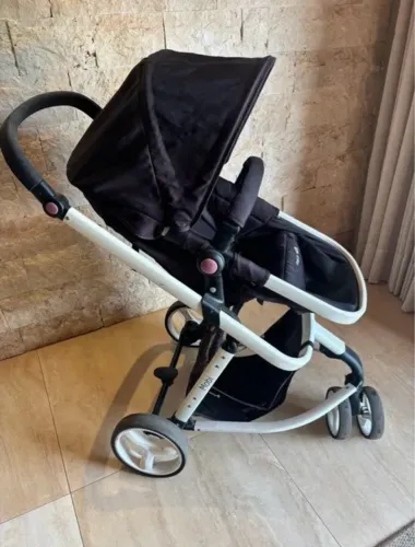 Carrinho Safety 1st 4 em 1 - Moisés + Bebê Conforto + Base - Completo e Conservado 