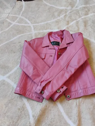 Jaqueta de couro legítimo 