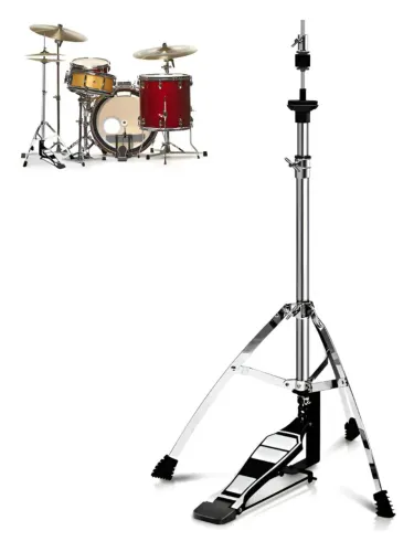 Máquina de chimbal profissional 1metro para bateria modelo prateado