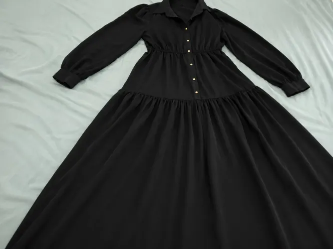 Vestido longo preto