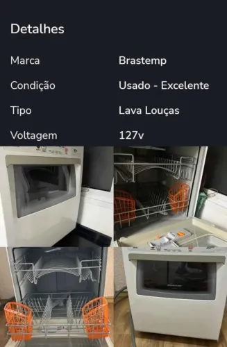Lava Louça Brastemp 8 serviços