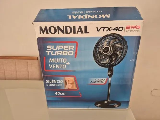 MONDIAL Ventilador Coluna - Turbo 8 Pás - 40cm - 220 - Novo Sem Uso