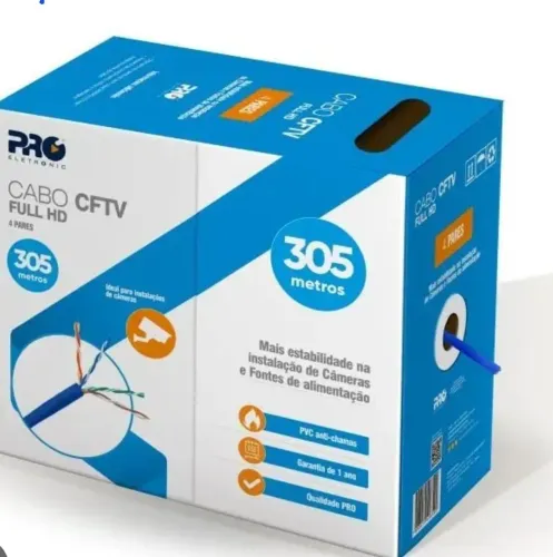 Cabo de rede TV/câmeras Internet