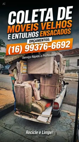 Retirada de Móveis Velhos  entulhos Hoje <br>
