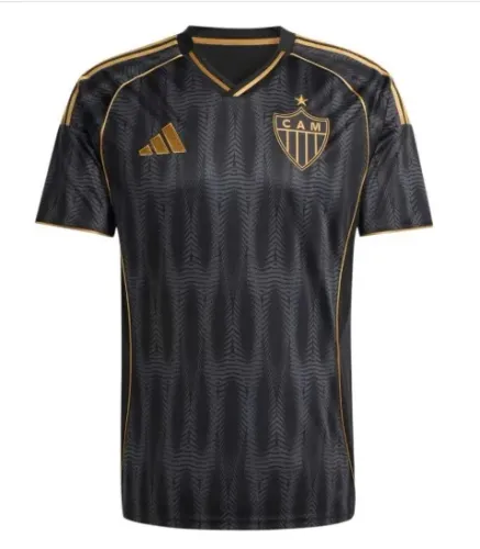 CAMISA ATLETICO MINEIRO TERCEIRO UNIFORME PRETO E DOURADO