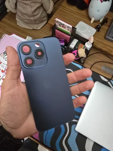 Vidro Tampa Traseira Iphone 15 Pro Azul