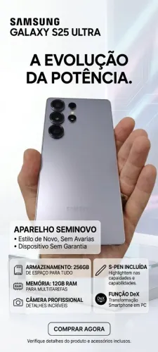 Galaxy S25 Ultra 5G | 256GB | 12GB RAM | Câm Quád 200 | S-Pen | Dex | Completo | Top!