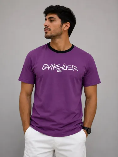Camiseta Quiksilver Roxa - Malha Peruana Casual Premium 30:1