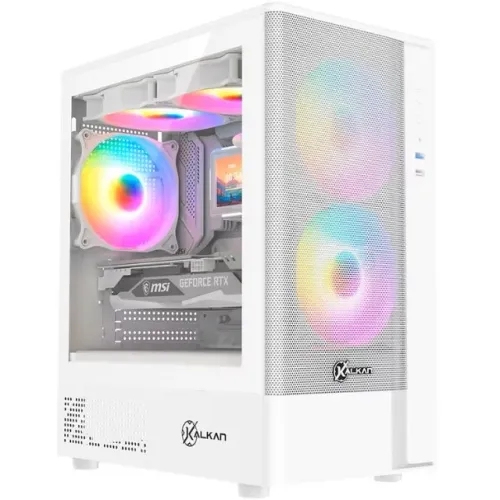 Gabinete Gamer Kalkan Avalon Pro V2 White *Sem Fan Led* - Micro-ATX e Mini-ITX - WZetta