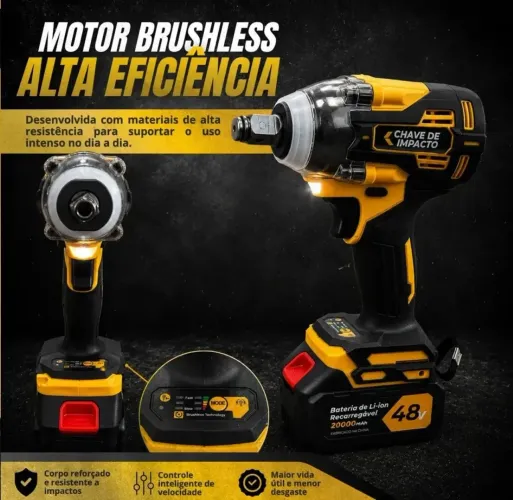 ? Chave de Impacto Brushless 48V - NOVA