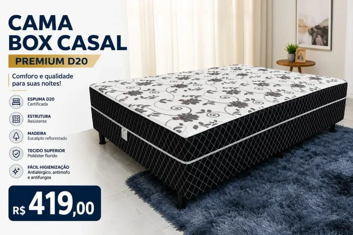 Cama Box Casal ( Frete Grátis Para Nova Friburgo)