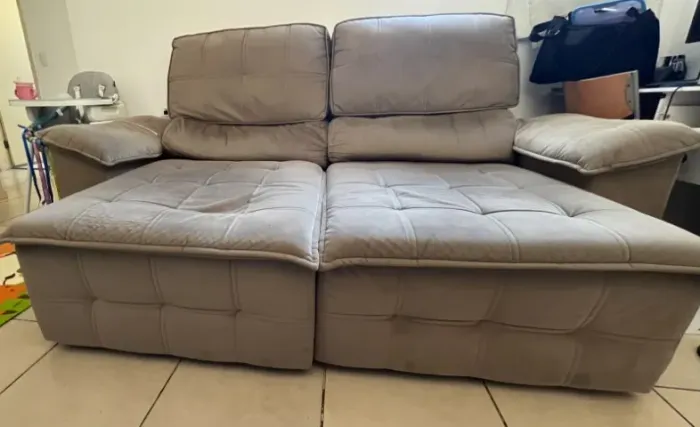 Sofá 3 lugares retrátil