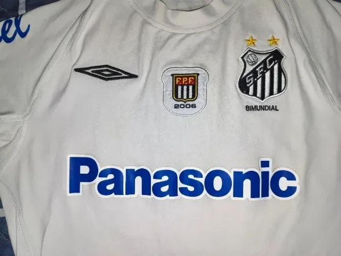 camisa original 2005 2006 santos fc fpf campeonato paulista tamanho p #10 branca