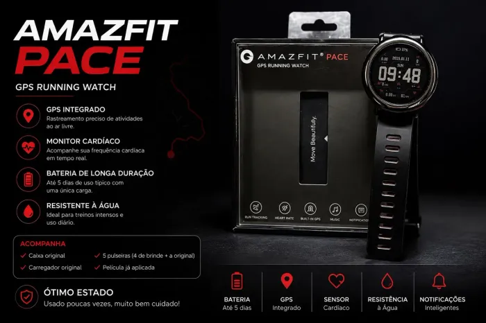 Amazfit Pace GPS Running Watch - Excelente estado!