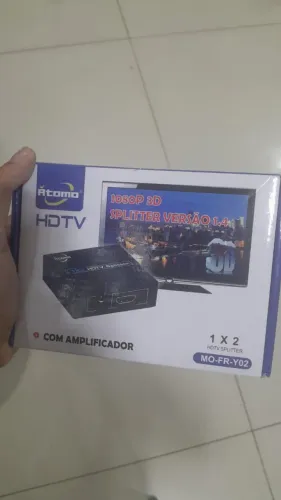 HDTV com amplificador 1080p 3d splitter versão 1.4 1x2