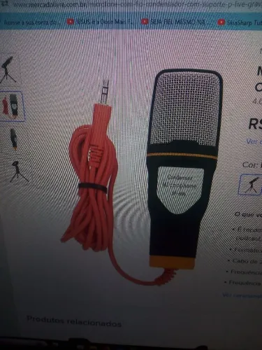 Microfone ? com fio condensador sem o tripe