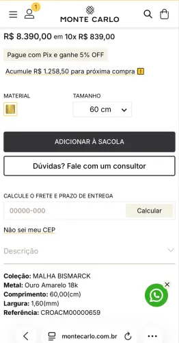 Corrente de ouro 18k de loja pela metade do preço