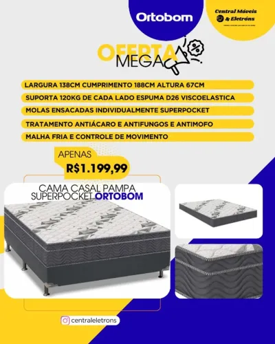 Cama Casal 138x188cm Ortobom