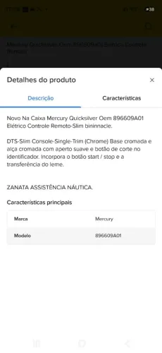 Manete eletrônica mercury