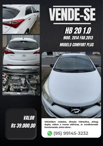 Hyundai HB20 Comf./c.plus/c.style 1.0 Flex 12V 2014