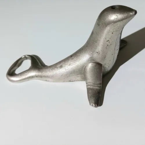 Abridor de garrafa Foca Cromado antigo 