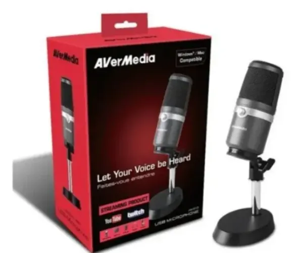 Microfone Profissional Am310 Usb Avermedia