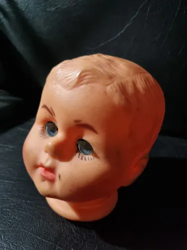 Cabeça de Boneca Déc 60s Borracha
