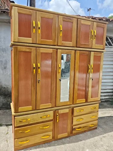 Guarda roupas de madeira 5 portas novo entrega grátis 