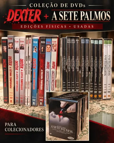 Coleção de DVDs Dexter e A Sete Palmos ? edições físicas usado