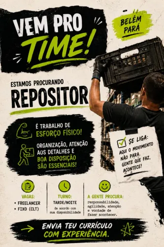 VAGAS PARA REPOSITOR DE BEBIDAS