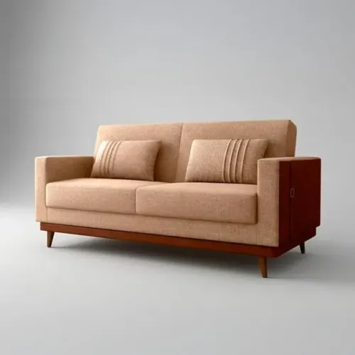Sofa Cama Esther com corino do lado - Entrega GRATUITA