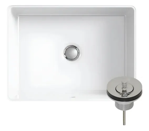 Kit - Cuba Verticyl Branca + Válv. De Esco. Cromada - Kohler