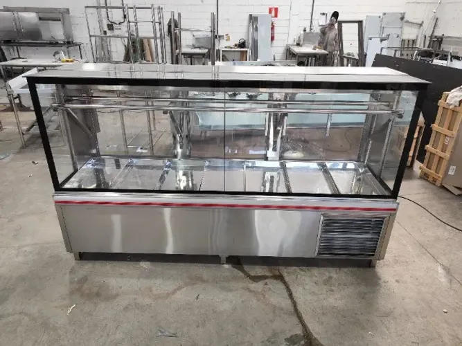 balcão tendal inox 2900mm alta exposição 