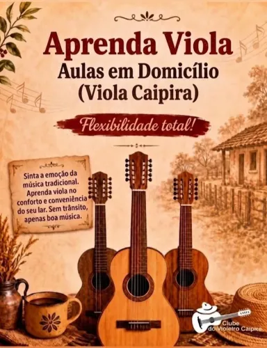 Aulas de viola Caipira em domicílio